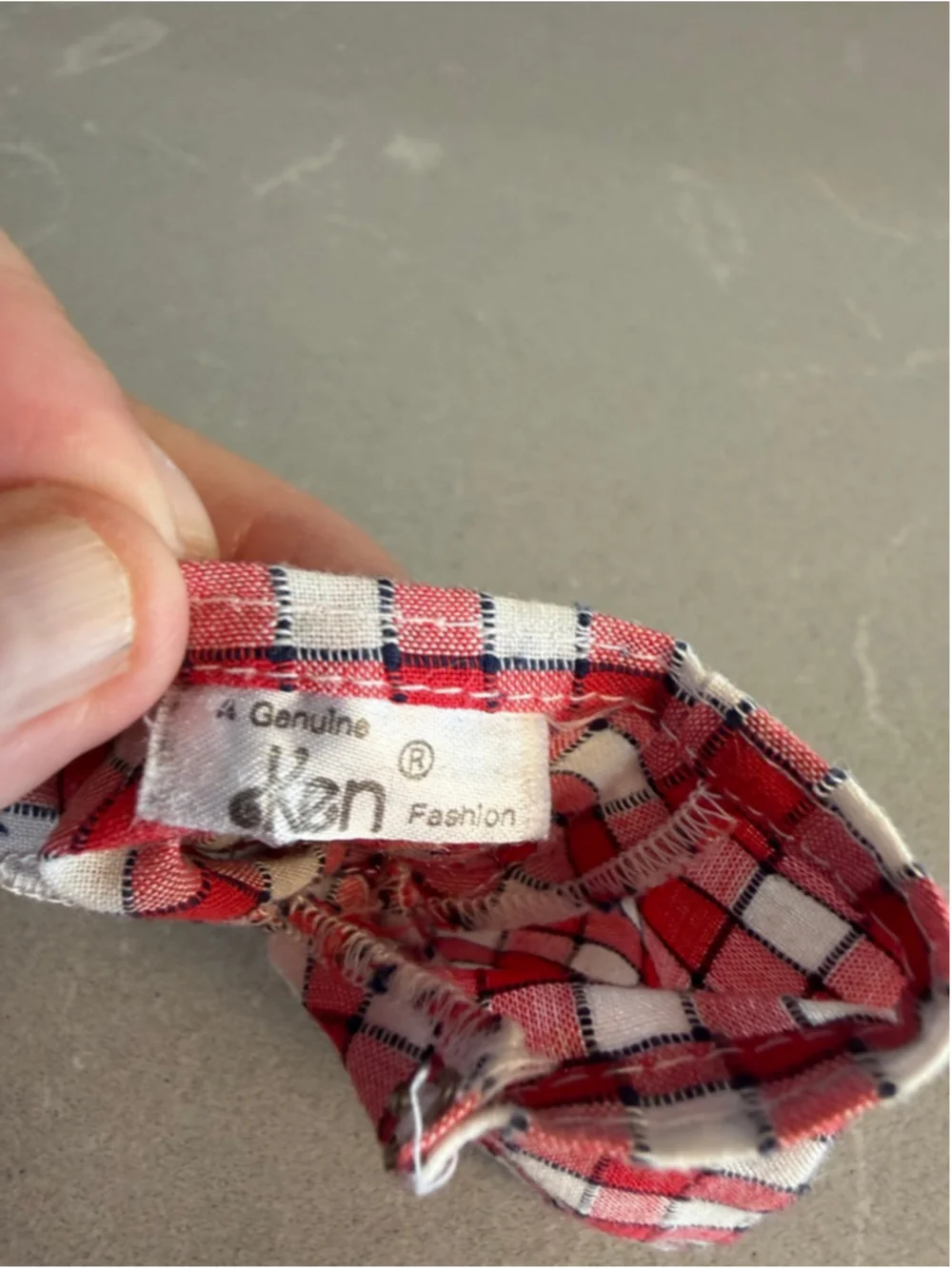 Original Tagged Ken Doll Plaid Shorts Vintage Mattel Barbie Clothes Mod 1960s